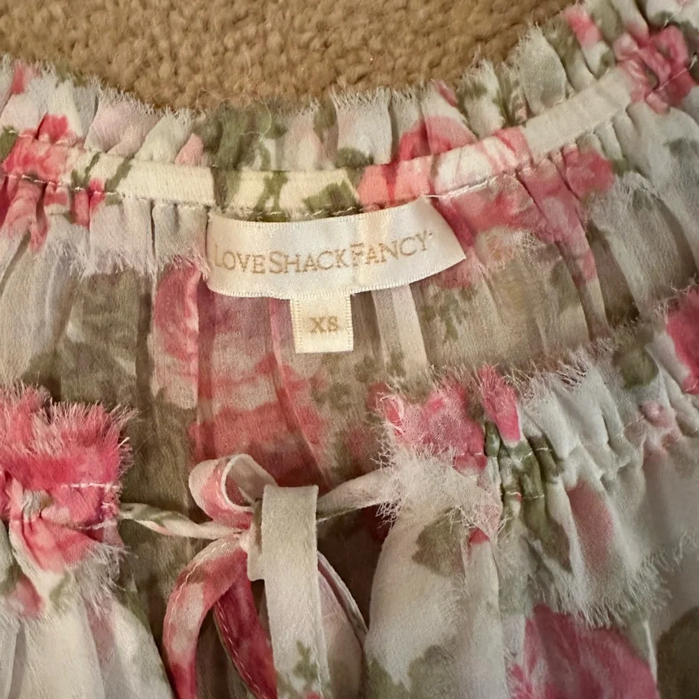 LoveShackFancy Popover Dress in the "Blushing Rose" floral print - Picture 3 of 4